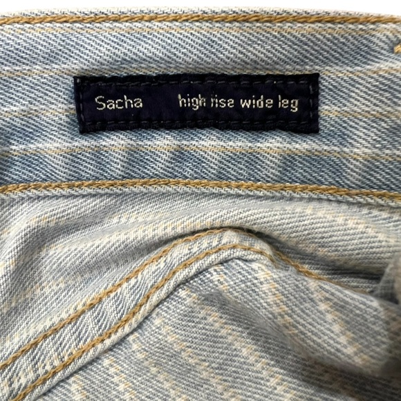 CITIZENS OF HUMANITY Sacha Wide Leg High Rise Crop Laguna Stripe Size 30 - Picture 13 of 16